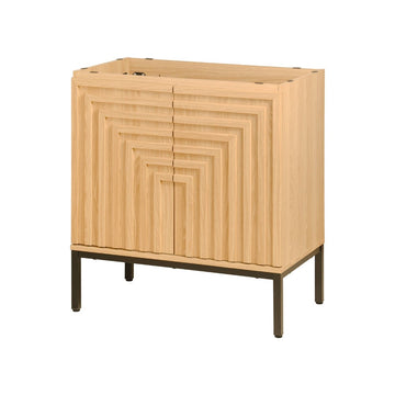 Rowan Geometric Modern Transitional 2-Shelf Bath Vanity Cabinet Only (Sink Basin Not Included)